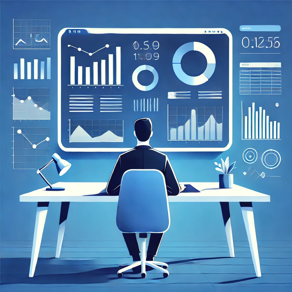 DALL·E 2025-02-20 17.11.25 - A simple business monitoring concept, featuring a minimalistic design with a professional viewing a data screen. The screen displays clean graphs and https://myhitexperts.com/wp-content/uploads/2025/02/DALL·E-2025-02-20-17.11.25-A-simple-business-monitoring-concept-featuring-a-minimalistic-design-with-a-professional-viewing-a-data-screen.-The-screen-displays-clean-graphs-and-.webp